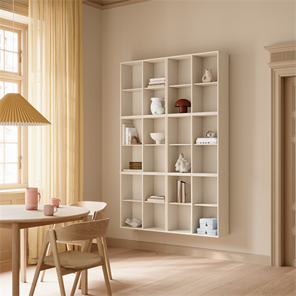 Mistral opstilling med 6x025 moduler fra Mistral i beige